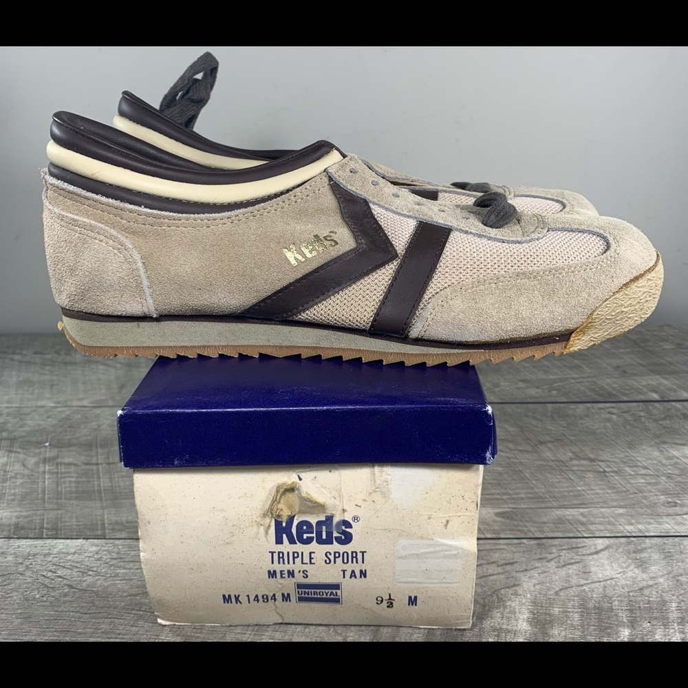 Vintage New Old Stock Keds Triple Sport Men’s Trainers Sneakers Kicks Shoes 9.5